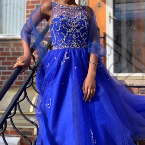 Royal Blue Princess Dress - Picture 5 of 5